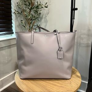 Kate Spade Hayden Top Zip Tote Nimbus Grey Shoulder Bag